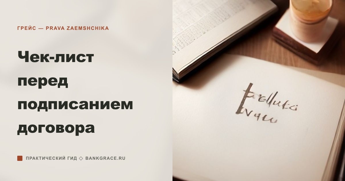 Чек-лист перед подписанием договора